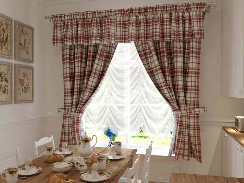 Модные занавески на кухню 2021