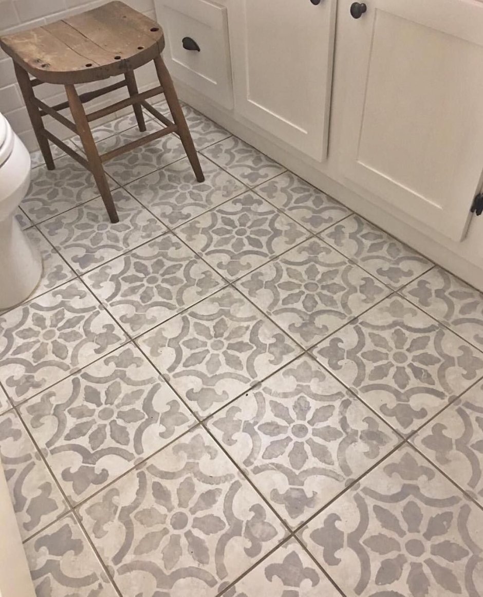 Плитка с орнаментом для кухни на пол