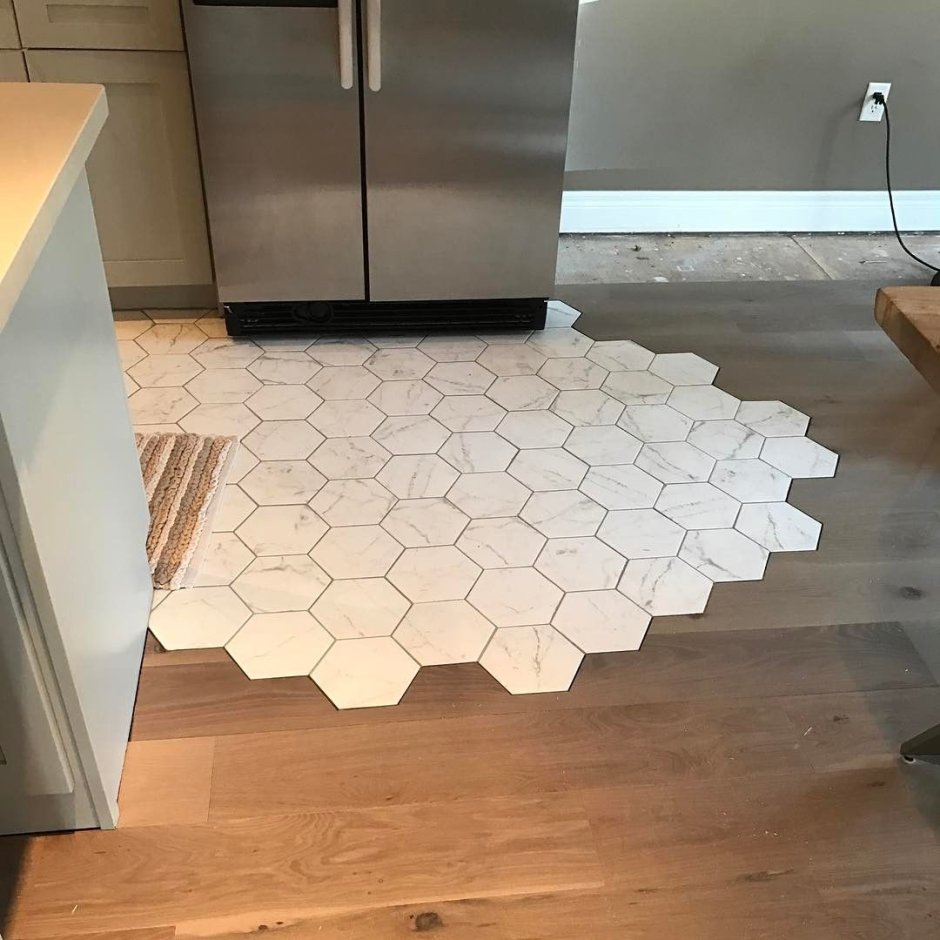 Шестиугольная плитка для кухни на пол
