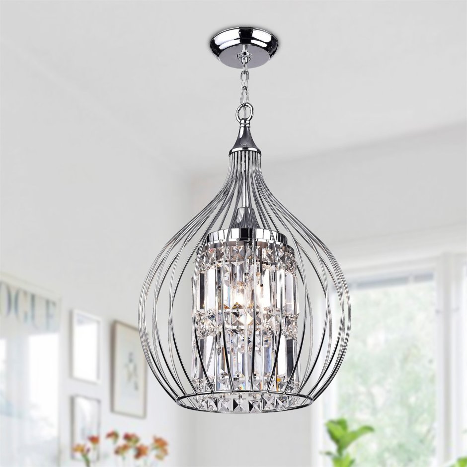 Rappaport 4 - Light Globe Pendant with Crystal Accents