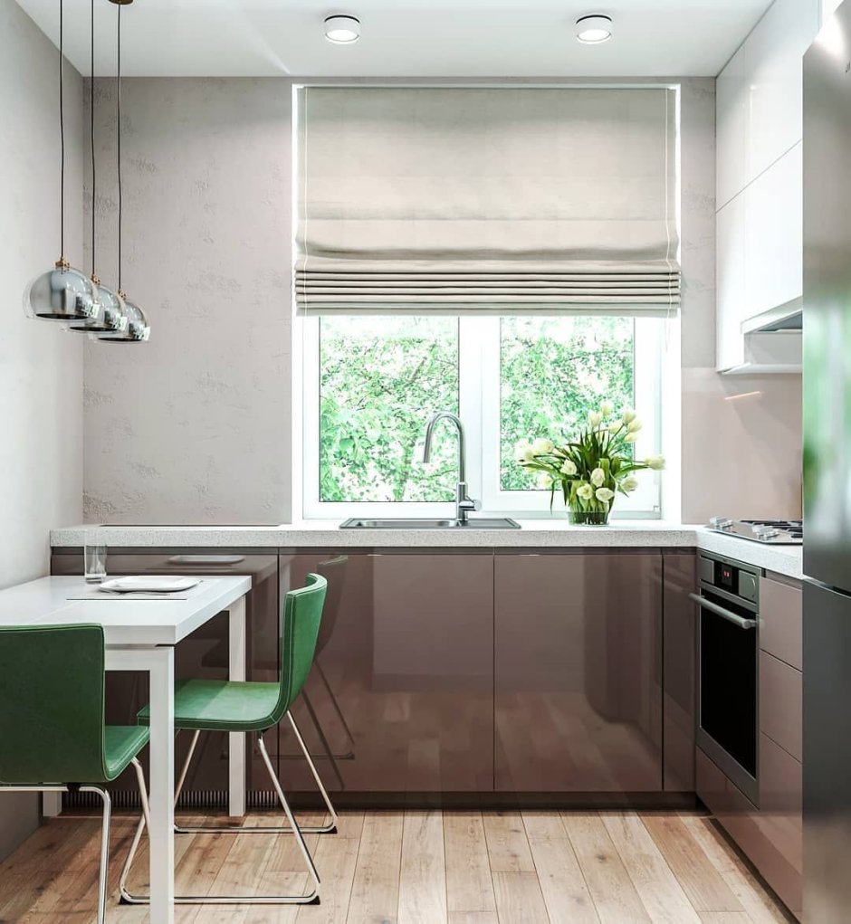 Дизайн квартир кухни хрущевки (68 фото)