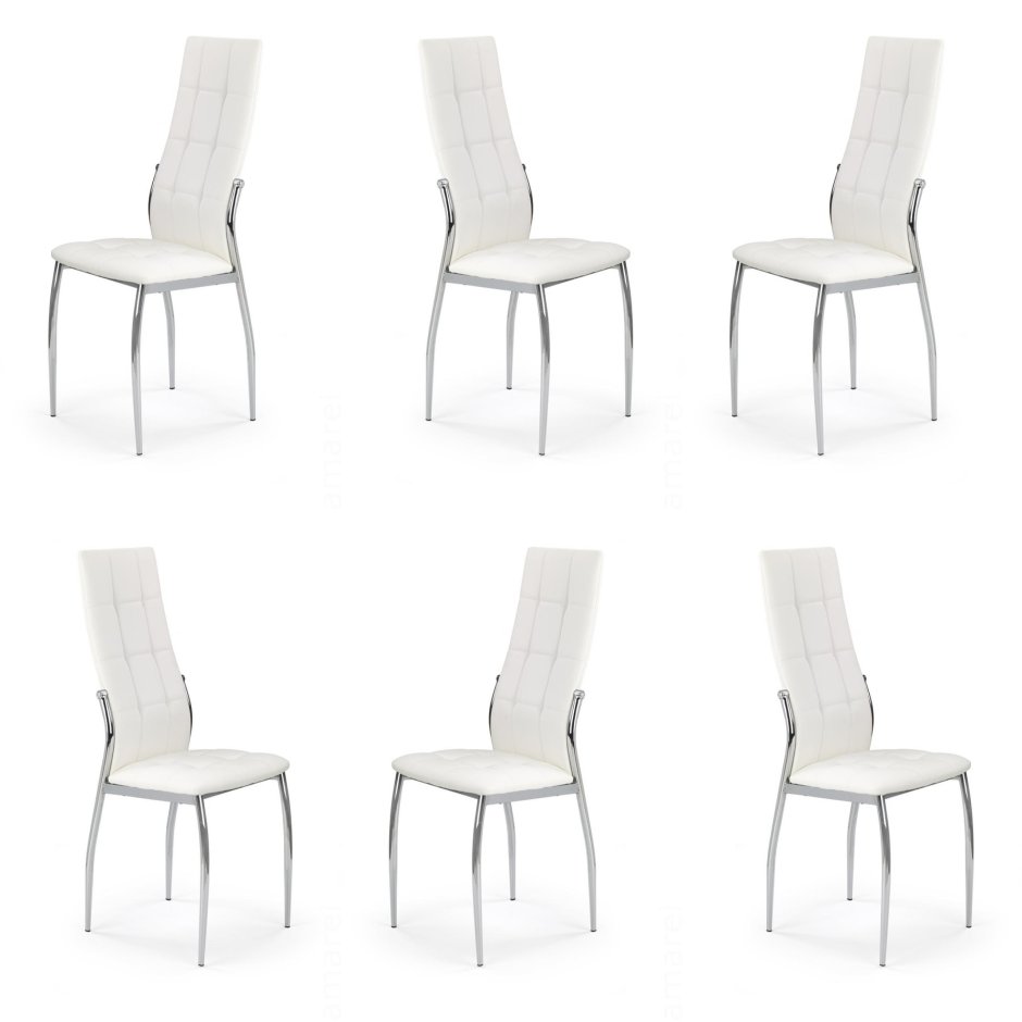 Много стульев на белом фоне