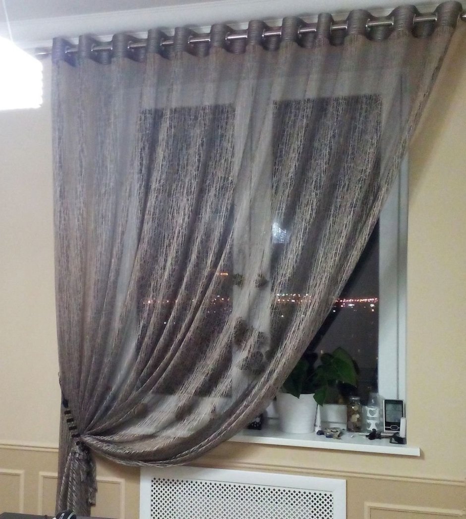 Австрийская штора из тюля