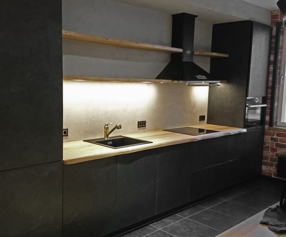 Каменный шпон Black Slate