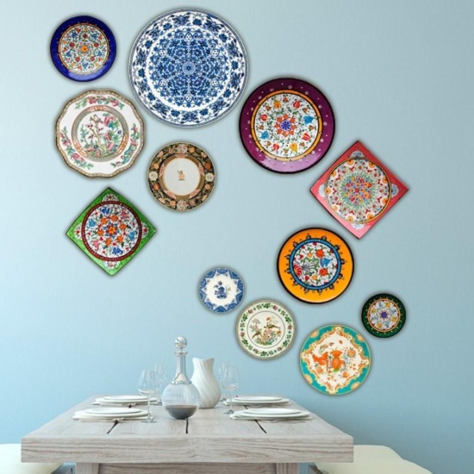 Керамические тарелки на стену для кухни