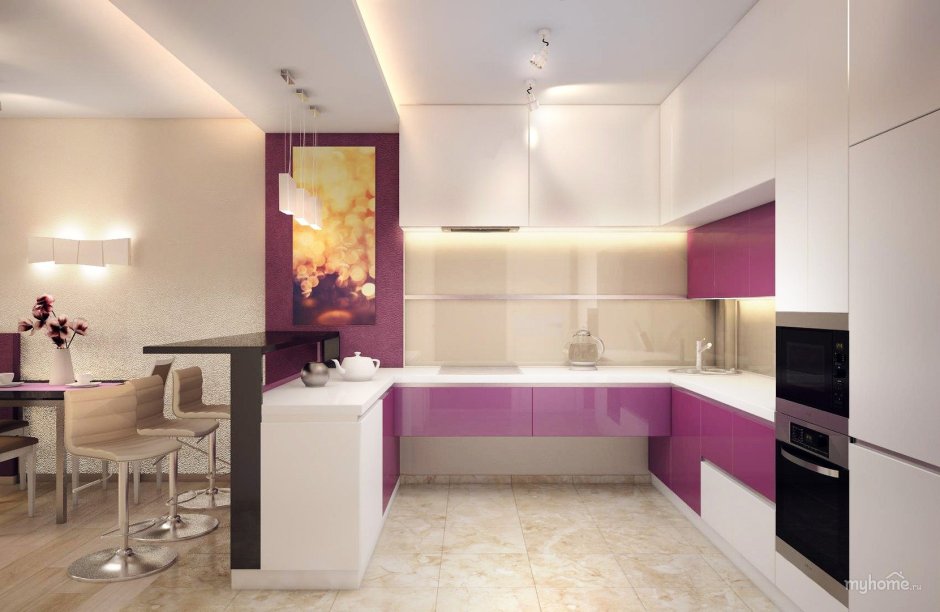 Квартира в фиолетовом цвете