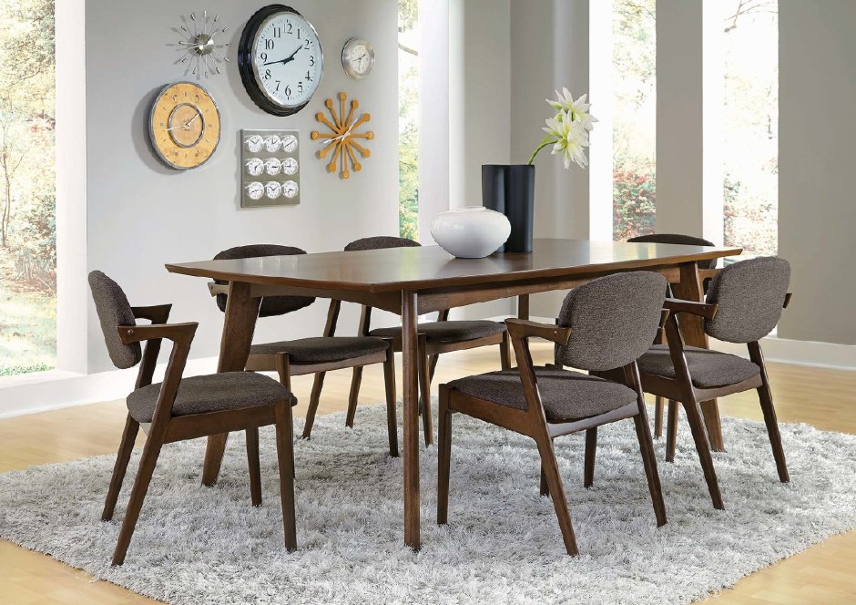 Столовая группа Walnut Dining Table w/6 Chairs