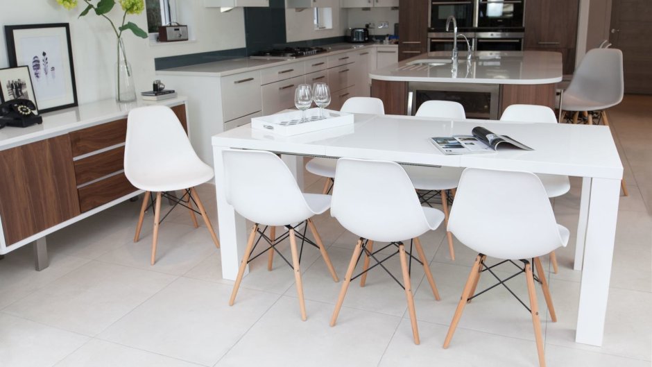 Кухонный стол Орлеан-140 White Gloss