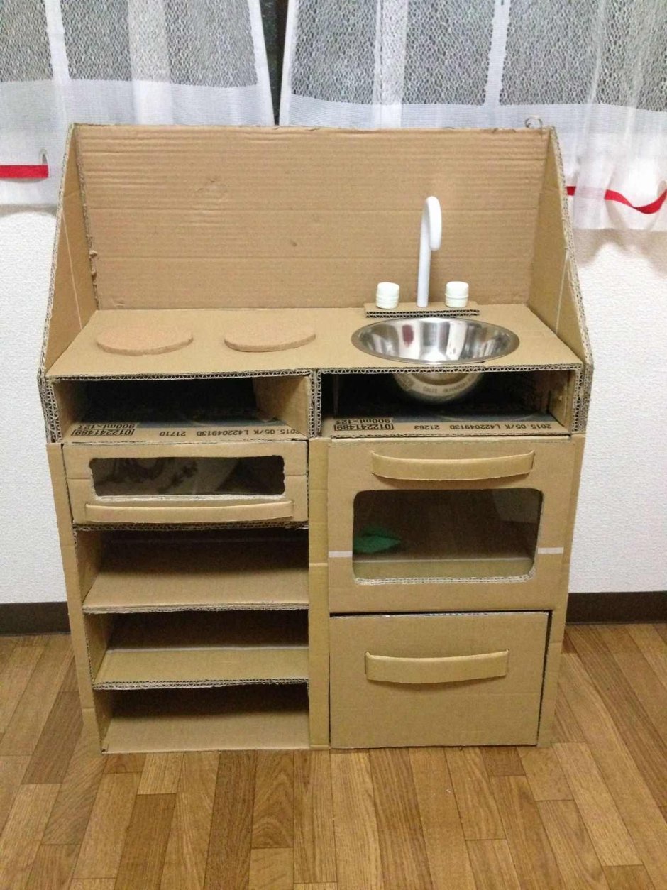 Детская кухня из картона