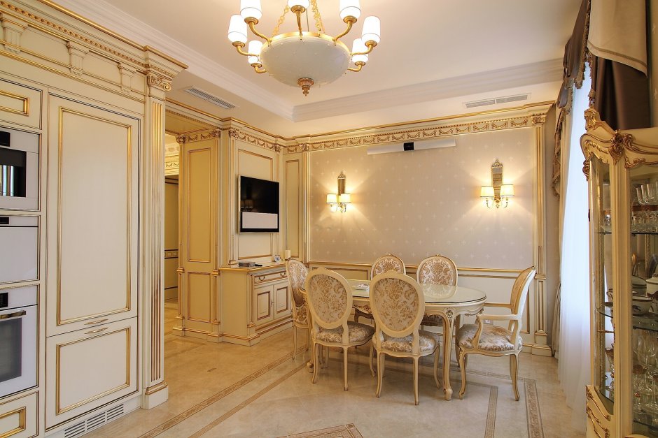 Фрески в интерьере кухни