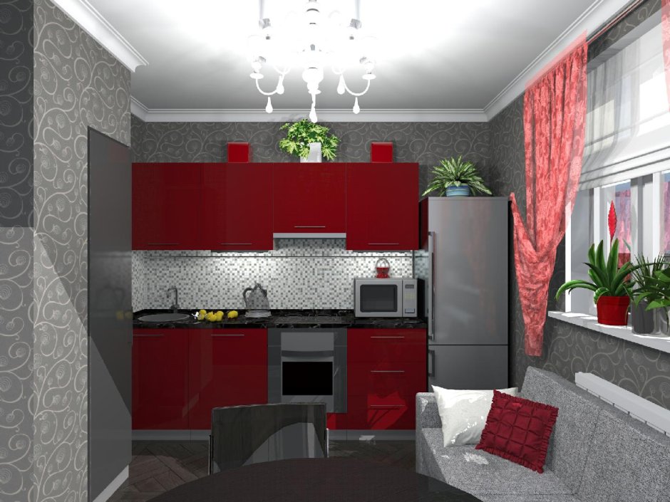 Интерьер кухни 11м2