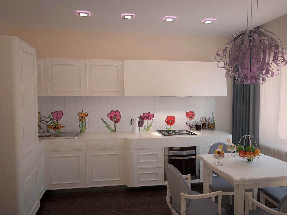 Фартук из штукатурки для кухни