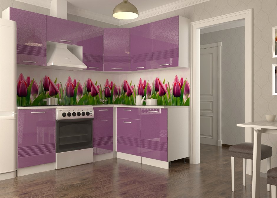 Салатовый цвет в интерьере кухни