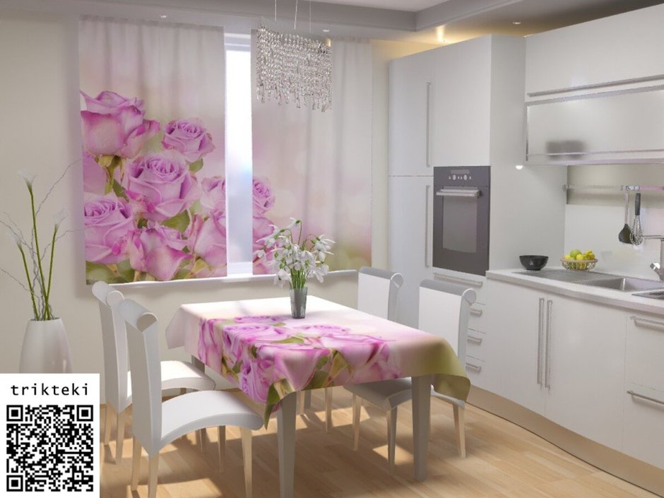 Комплект фотоштор сирень "тюльпаны"