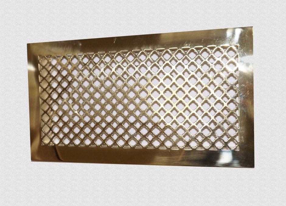 Решётка металлическая с сеткой (бронзовая; 100x100 мм) эвент ВРС
