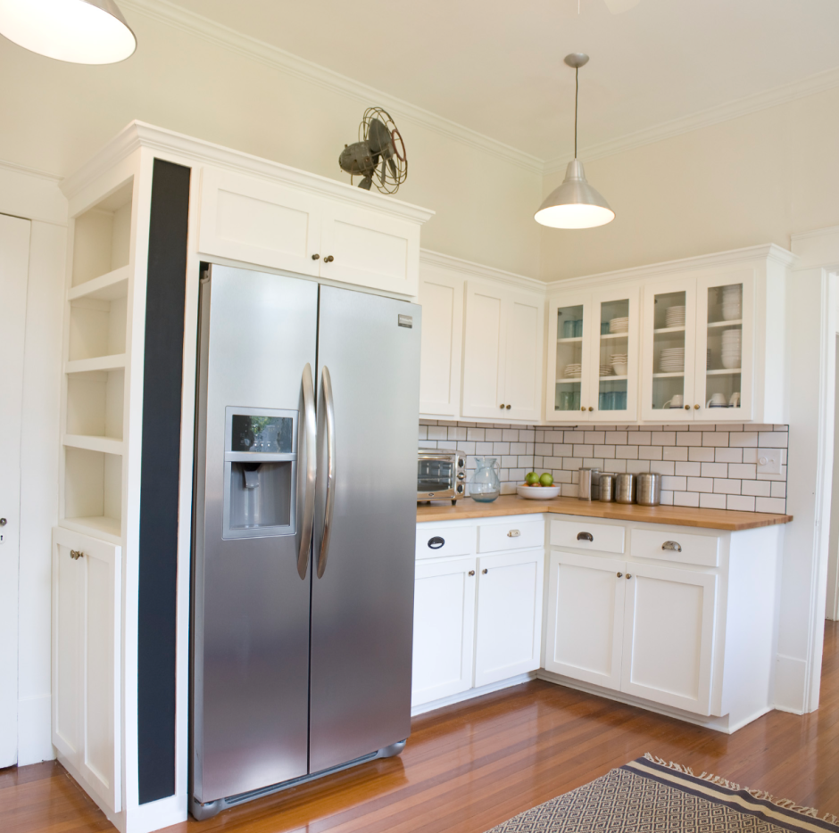 Кухня с отдельным холодильником (58 фото)