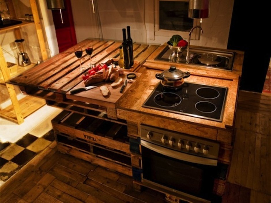 Кухня из поддонов своими руками (85 фото)