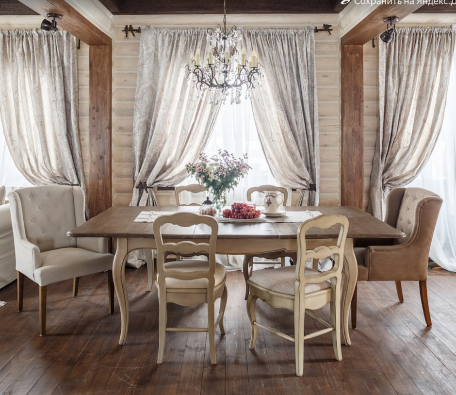 Шторы для кухни в стиле Прованс и Кантри