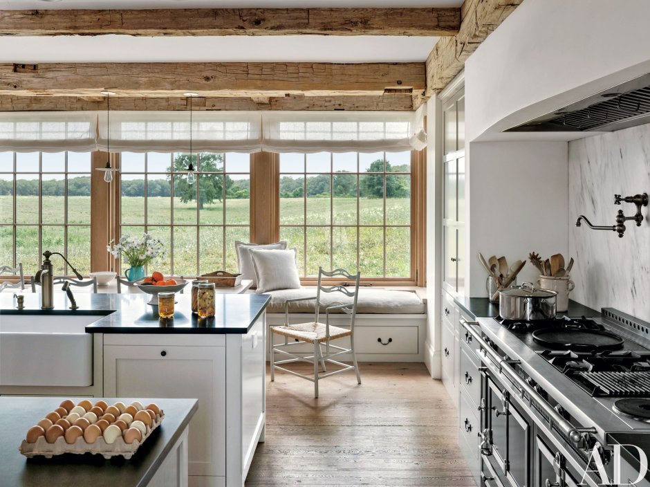 Проект кухни с панорамными окнами
