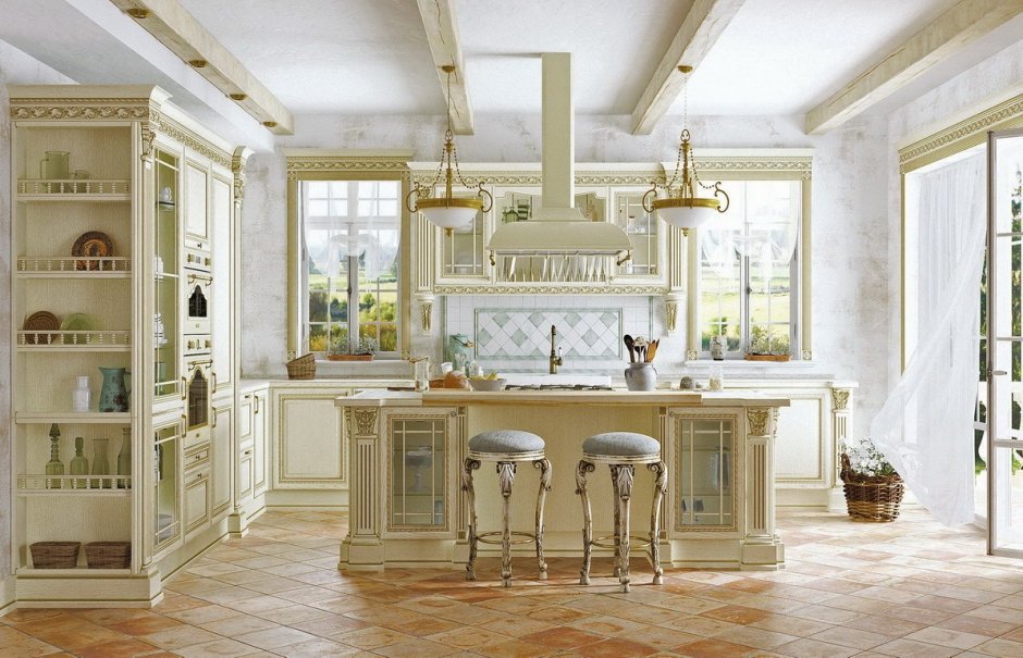 Кухня во французском классическом стиле Прованс