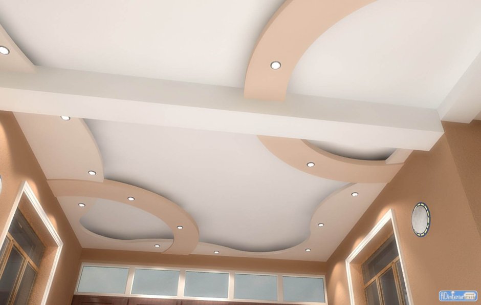 Навесной потолок для угловой кухни