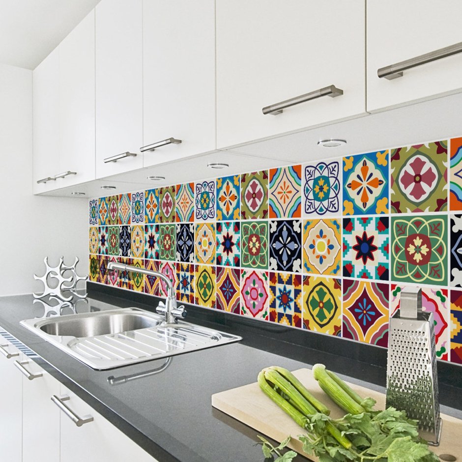 плитка мозаика на кухню фартук на клей