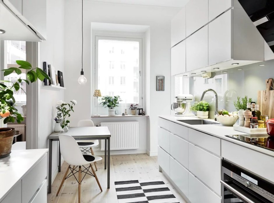 Кухня в скандинавском стиле белая