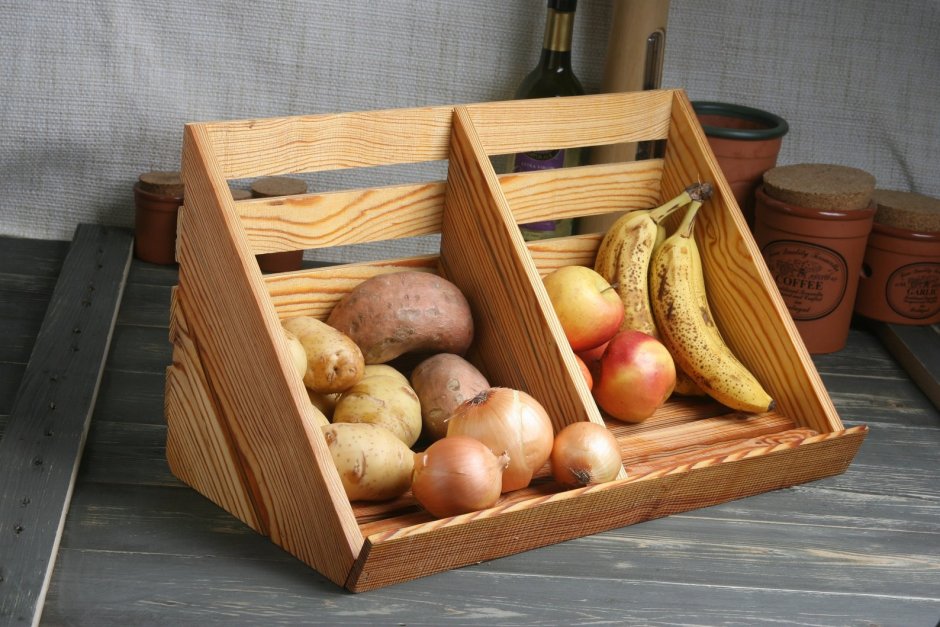 Ящики для овощей и фруктов деревянные для хранения