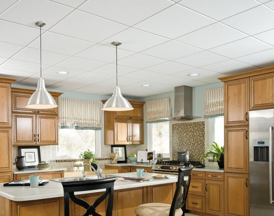 Точечные светильники на кухне