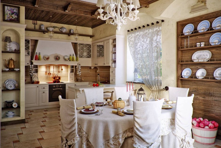 Белая кухня во французском стиле