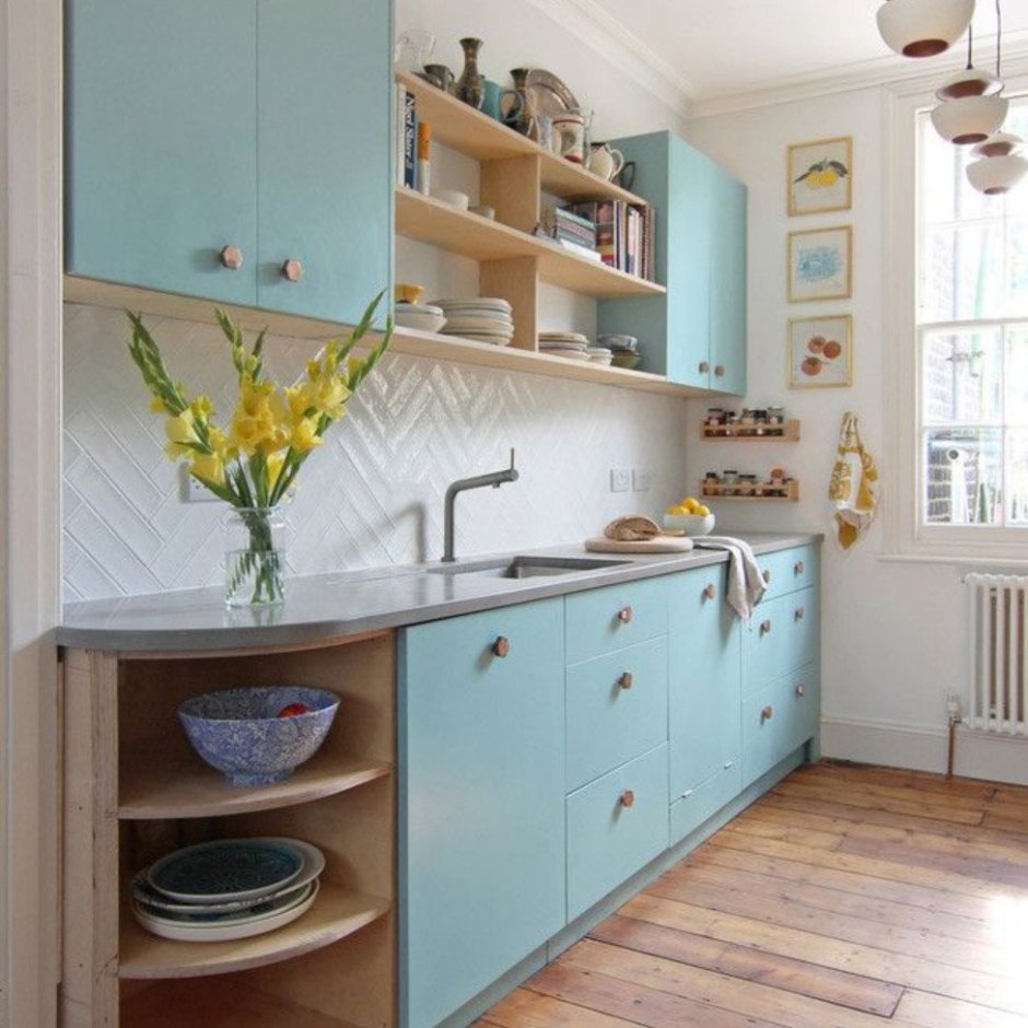 Кухня мятного цвета