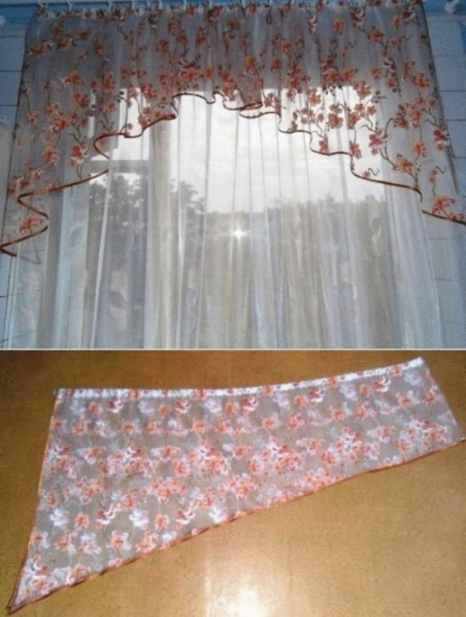 Выкройки занавесок из вуали