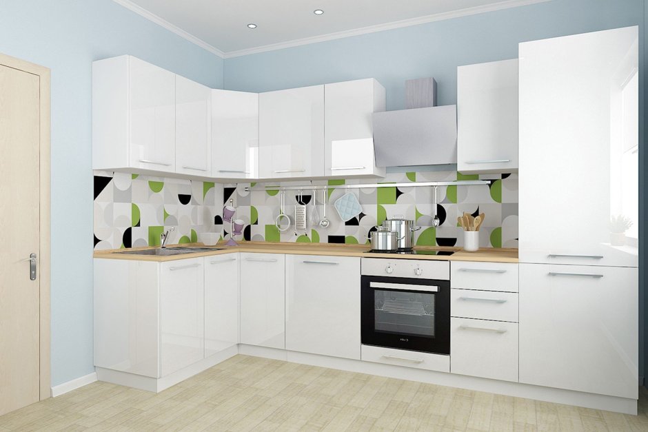 Кухня в розовых тонах