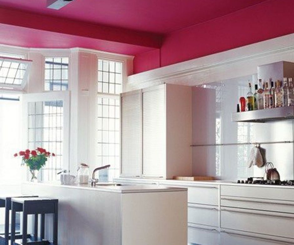 Как покрасить потолок на кухне своими руками