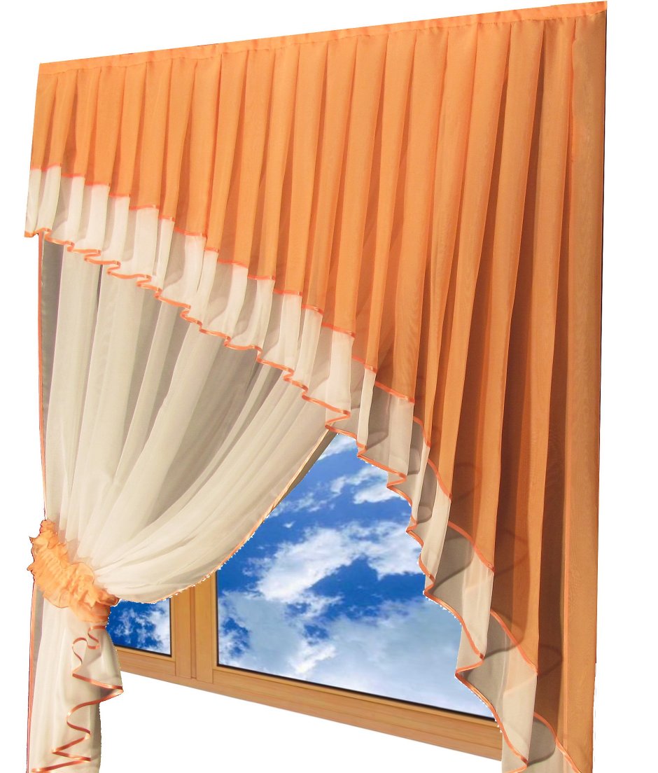 Шторы на полу круглое Оке