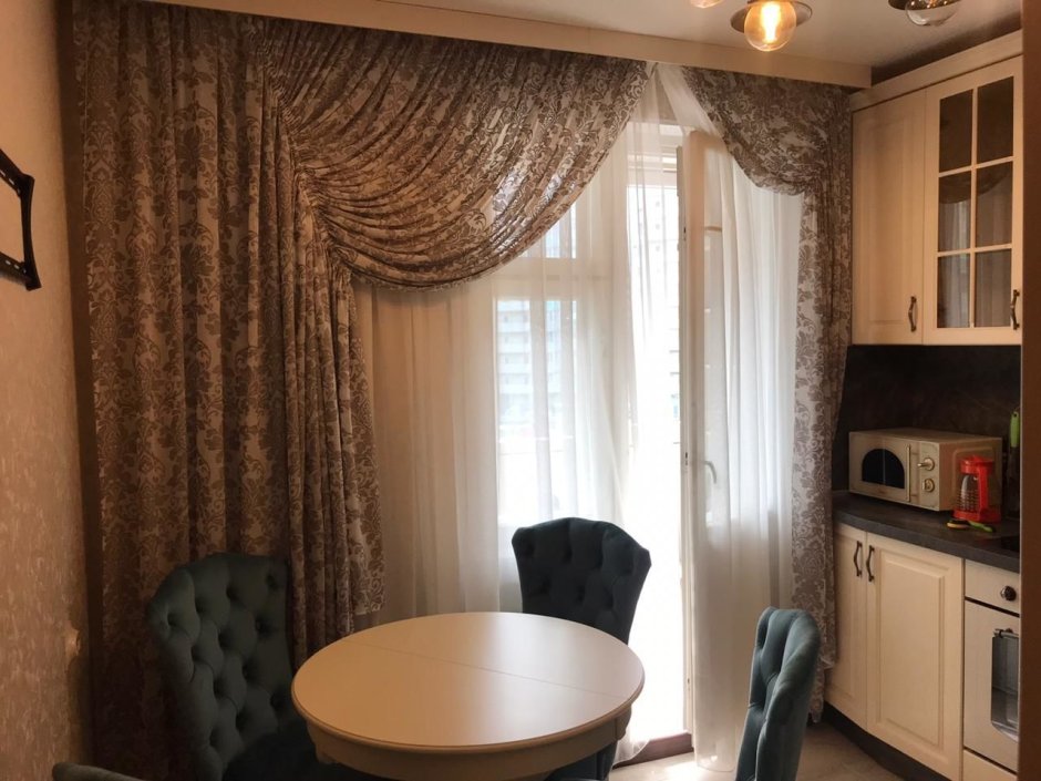 Шторы на кухню венге