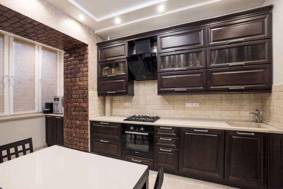 Красивые шторы на кухню длинные