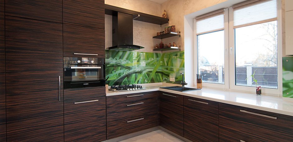 Римская штора на люверсах на кухню