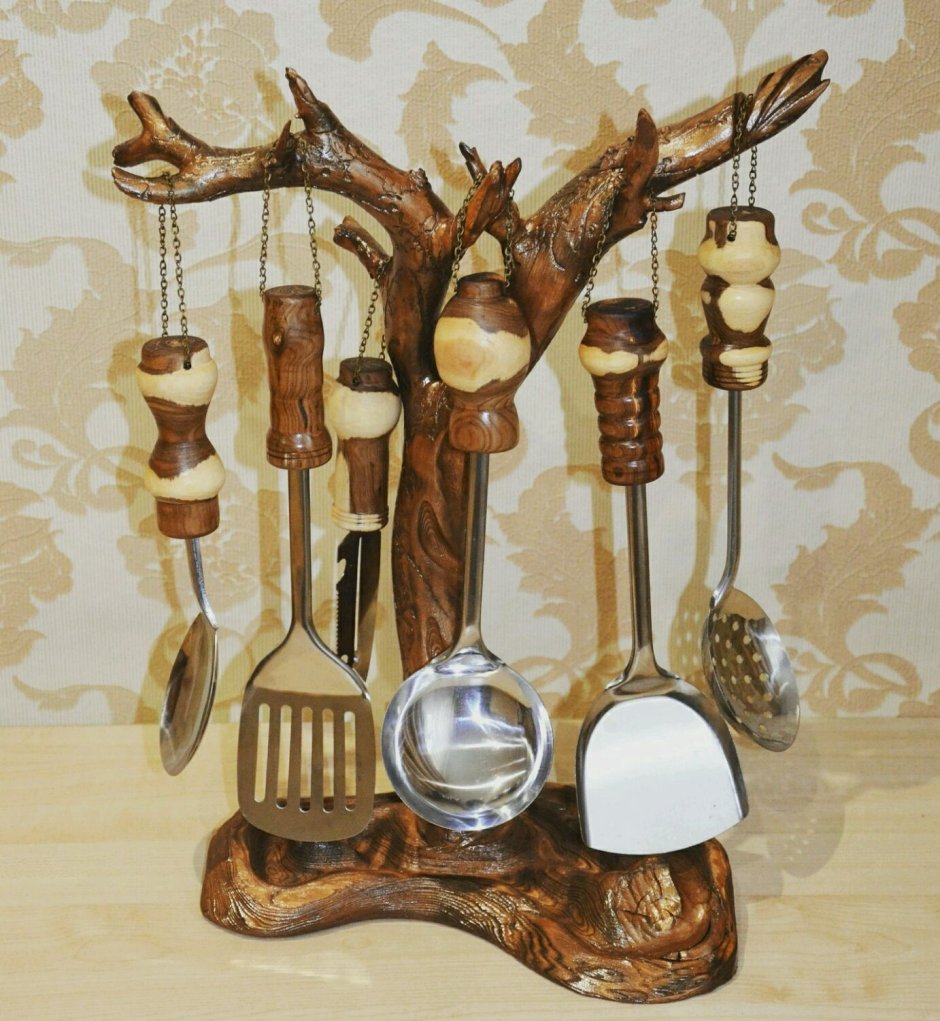 Деревянные аксессуары для кухни из Леруа Мерлен
