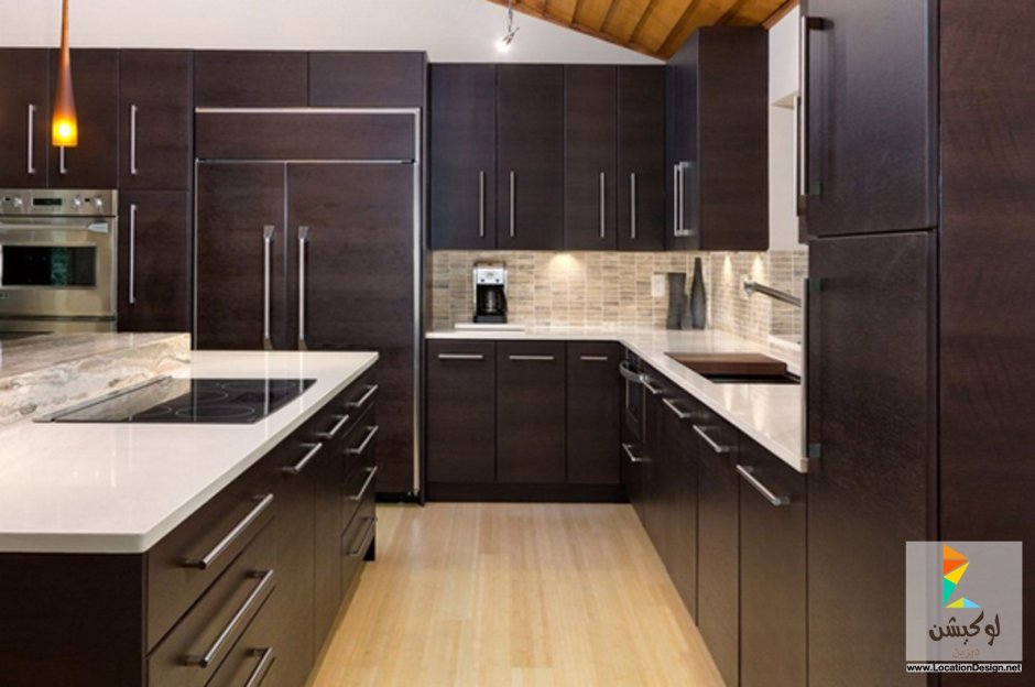 Стильная черная кухня