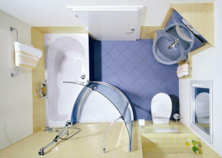 Ванная комната 170х170 планировка с душевой кабиной