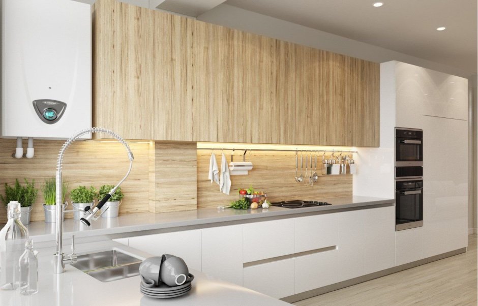 Кухня светлое дерево