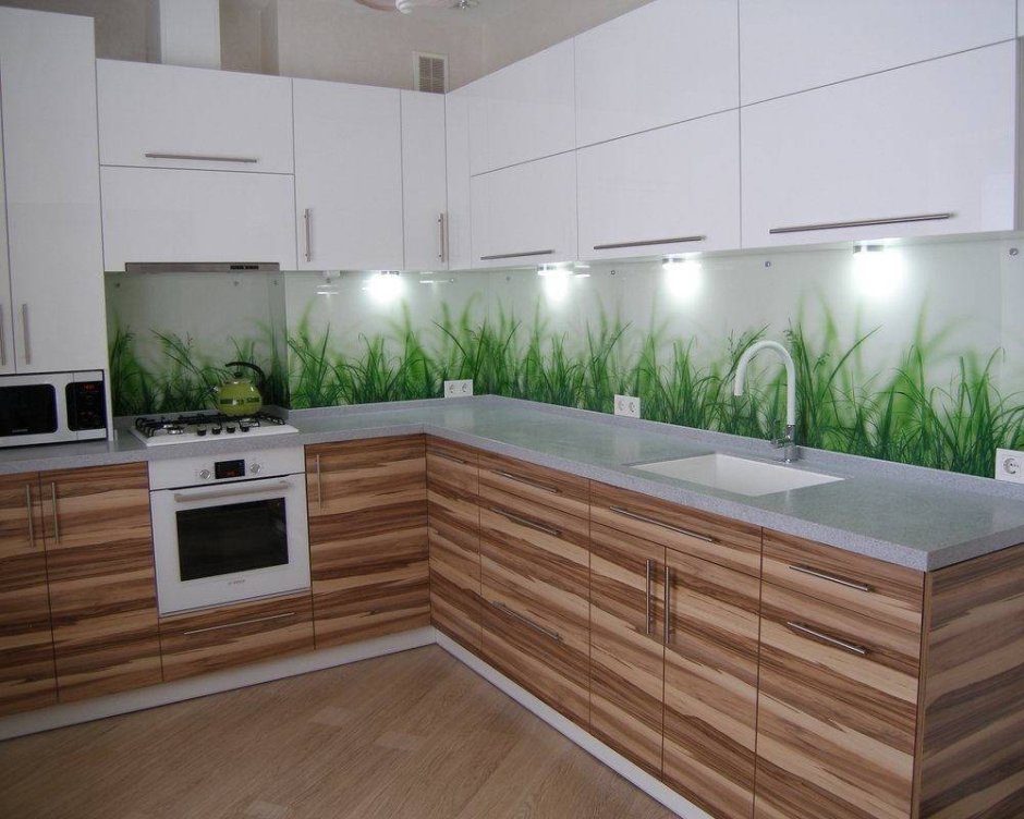 Фартук для кухни под дерево