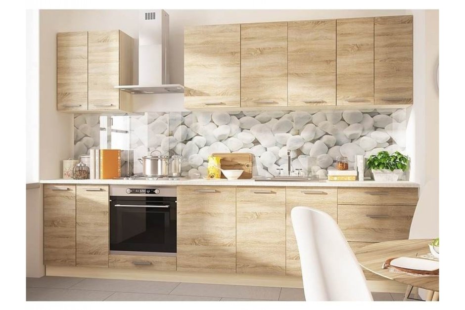 Фартук для кухни дуб