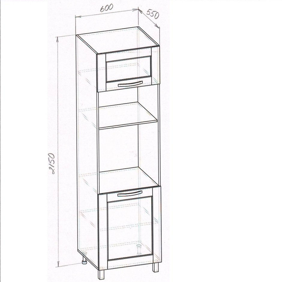 Высокие кухонные шкафы