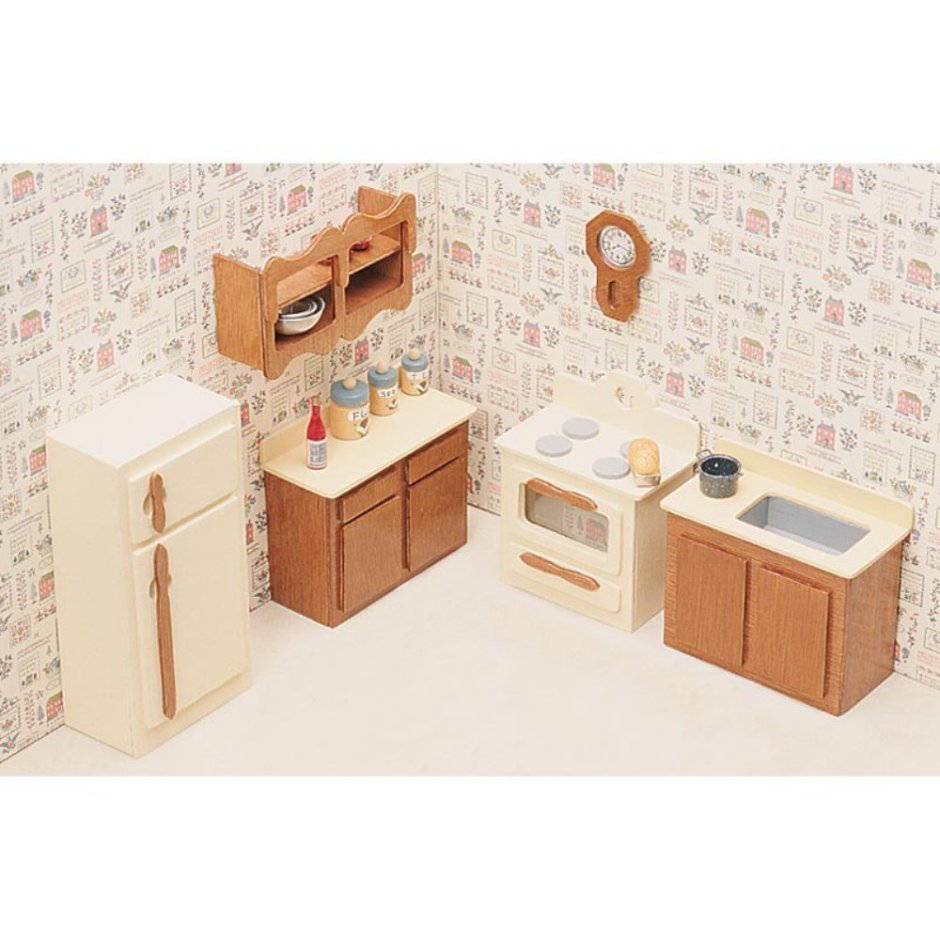 Кухонная мебель для кукольного домика