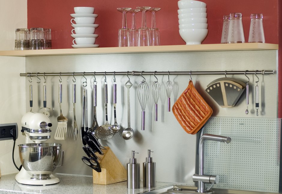 Размещение кухонной утвари на кухне