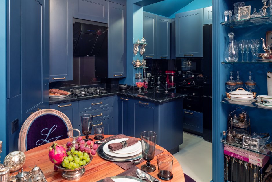 Кухонный двор Эрика синяя