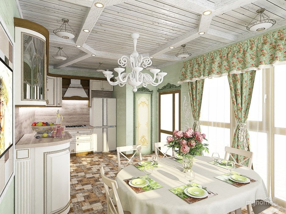 Летняя кухня в деревенском стиле