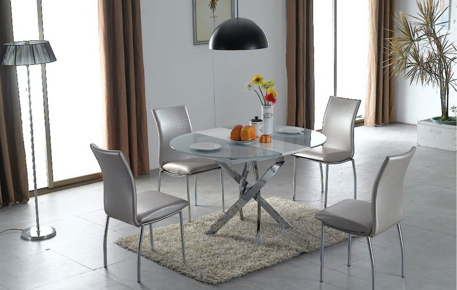 Стол ESF b2303 белый/хром